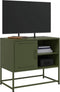 vidaXL - Tv-meubel - 68x39x60,5 - cm - staal - olijfgroen