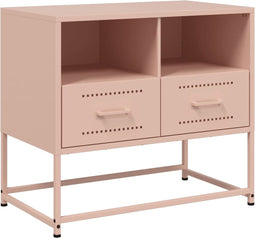 vidaXL - Tv-meubel - 68x39x60,5 - cm - staal - roze