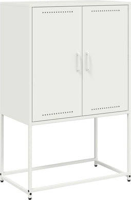 vidaXL - Tv-meubel - 68x39x60,5 - cm - staal - wit