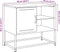vidaXL - Tv-meubel - 68x39x60,5 - cm - staal - wit