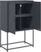vidaXL - Tv-meubel - 68x39x60,5 - cm - staal - zwart