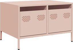 vidaXL - Tv-meubel - 68x50x43,5 - cm - koudgewalst - staal - roze