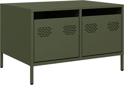 vidaXL - Tv-meubel - 68x50x43,5 - cm - koudgewalst - staal - olijfgroen