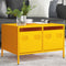 vidaXL - Tv-meubel - 68x50x43,5 - cm - koudgewalst - staal - mosterdgeel