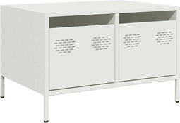 vidaXL - Tv-meubel - 68x50x43,5 - cm - koudgewalst - staal - wit