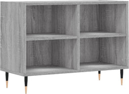 vidaXL - Tv-meubel - 69,5x30x50 - cm - bewerkt - hout - grijs - sonoma - eikenkleurig