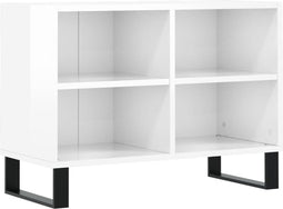 vidaXL - Tv-meubel - 69,5x30x50 - cm - bewerkt - hout - hoogglans - wit