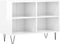 vidaXL - Tv-meubel - 69,5x30x50 - cm - bewerkt - hout - hoogglans - wit