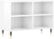 vidaXL - Tv-meubel - 69,5x30x50 - cm - bewerkt - hout - hoogglans - wit