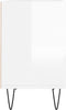 vidaXL - Tv-meubel - 69,5x30x50 - cm - bewerkt - hout - hoogglans - wit
