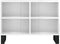 vidaXL - Tv-meubel - 69,5x30x50 - cm - bewerkt - hout - hoogglans - wit