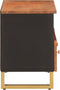 vidaXL - Tv-meubel - 70x33,5x46 - cm - massief - mangohout - bruin - en - zwart