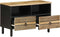 vidaXL - Tv-meubel - 70x33,5x46 - cm - massief - ruw - mangohout - zwart