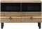 vidaXL - Tv-meubel - 70x33,5x46 - cm - massief - ruw - mangohout - zwart
