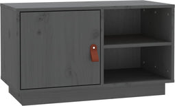 vidaXL - Tv-meubel - 70x34x40 - cm - massief - grenenhout - grijs