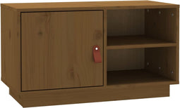 vidaXL - Tv-meubel - 70x34x40 - cm - massief - grenenhout - honingbruin