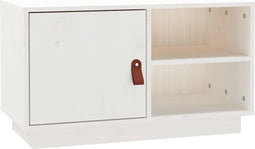 vidaXL - Tv-meubel - 70x34x40 - cm - massief - grenenhout - wit
