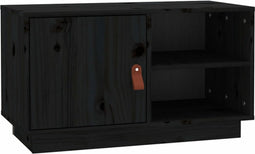vidaXL - Tv-meubel - 70x34x40 - cm - massief - grenenhout - zwart