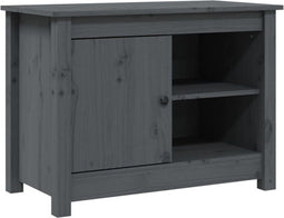 vidaXL - Tv-meubel - 70x36,5x52 - cm - massief - grenenhout - grijs