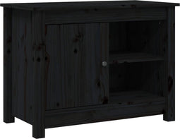 vidaXL - Tv-meubel - 70x36,5x52 - cm - massief - grenenhout - zwart