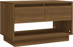 vidaXL - Tv-meubel - 70x41x44 - cm - bewerkt - hout - bruin - eikenkleur