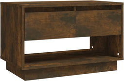 vidaXL - Tv-meubel - 70x41x44 - cm - bewerkt - hout - gerookt - eikenkleurig