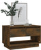 vidaXL - Tv-meubel - 70x41x44 - cm - bewerkt - hout - gerookt - eikenkleurig