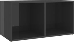 vidaXL - Tv-meubel - 72x35x36,5 - cm - bewerkt - hout - hoogglans - grijs