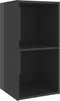 vidaXL - Tv-meubel - 72x35x36,5 - cm - bewerkt - hout - hoogglans - grijs