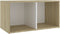 vidaXL - Tv-meubel - 72x35x36,5 - cm - bewerkt - hout - wit - en - sonoma - eikenkleurig