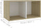 vidaXL - Tv-meubel - 72x35x36,5 - cm - bewerkt - hout - wit - en - sonoma - eikenkleurig