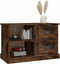 vidaXL - Tv-meubel - 73x35,5x47,5 - cm - bewerkt - hout - gerookt - eikenkleurig