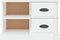 vidaXL - Tv-meubel - 73x35,5x47,5 - cm - bewerkt - hout - hoogglans - wit