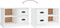 vidaXL - Tv-meubel - 73x35,5x47,5 - cm - bewerkt - hout - hoogglans - wit
