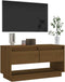 vidaXL - Tv-meubel - 74x34x40 - cm - massief - grenenhout - honingbruin