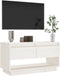 vidaXL - Tv-meubel - 74x34x40 - cm - massief - grenenhout - wit