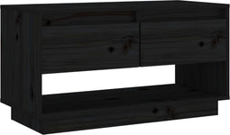 vidaXL - Tv-meubel - 74x34x40 - cm - massief - grenenhout - zwart