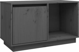 vidaXL - Tv-meubel - 74x35x44 - cm - massief - grenenhout - grijs