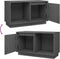 vidaXL - Tv-meubel - 74x35x44 - cm - massief - grenenhout - grijs