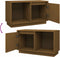 vidaXL - Tv-meubel - 74x35x44 - cm - massief - grenenhout - honingbruin