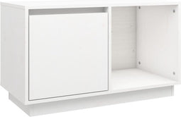 vidaXL - Tv-meubel - 74x35x44 - cm - massief - grenenhout - wit