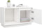 vidaXL - Tv-meubel - 74x35x44 - cm - massief - grenenhout - wit