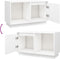 vidaXL - Tv-meubel - 74x35x44 - cm - massief - grenenhout - wit
