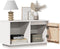 vidaXL - Tv-meubel - 74x35x44 - cm - massief - grenenhout - wit