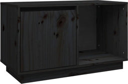vidaXL - Tv-meubel - 74x35x44 - cm - massief - grenenhout - zwart