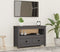 vidaXL - Tv-meubel - 79x35x52 - cm - massief - grenenhout - grijs