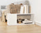 vidaXL - Tv-meubel - 80x24x32 - cm - bewerkt - hout - wit