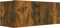 vidaXL - Tv-meubel - 80x30x30 - cm - bewerkt - hout - gerookt - eikenkleurig