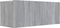 vidaXL - Tv-meubel - 80x30x30 - cm - bewerkt - hout - grijs - sonoma - eikenkleurig