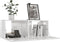 vidaXL - Tv-meubel - 80x30x30 - cm - bewerkt - hout - hoogglans - wit